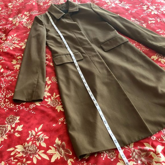 Vintage BCBGMaxAzria Longline Brown Button-Front Coat Jacket - Size XXS - Picture 11 of 16